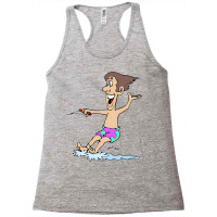 Waterskiing Dad On Vacation Yellow Racerback Tank | Artistshot