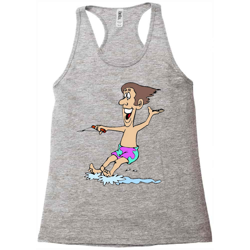 Waterskiing Dad On Vacation Yellow Racerback Tank by zelekmanfraw | Artistshot