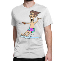 Waterskiing Dad On Vacation Yellow Classic T-shirt | Artistshot