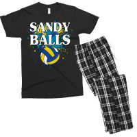 Sandy Balls Beach Volleyball Funny Player Team Quo Men's T-shirt Pajama Set | Artistshot