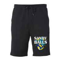 Sandy Balls Beach Volleyball Funny Player Team Quo Fleece Short | Artistshot