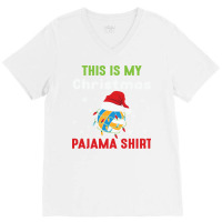 This Is My Christmas Pajama Volleyball Middle Bloc V-neck Tee | Artistshot