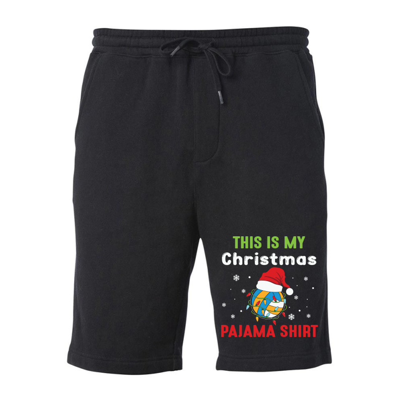 This Is My Christmas Pajama Volleyball Middle Bloc Fleece Short by zerrchudejv | Artistshot