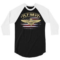 Classic Naval Officer Pilot Wings Long Sleeve T Sh 3/4 Sleeve Shirt | Artistshot