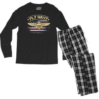 Classic Naval Officer Pilot Wings Long Sleeve T Sh Men's Long Sleeve Pajama Set | Artistshot