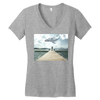 Big Whale Women's V-neck T-shirt | Artistshot