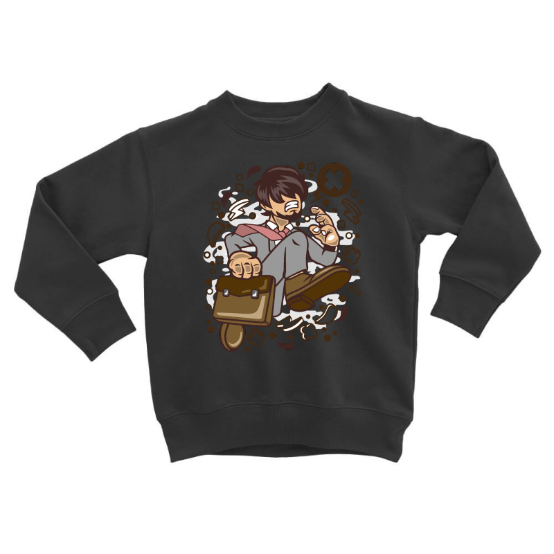 Businessman Running Toddler Sweatshirt by wishabi | Artistshot