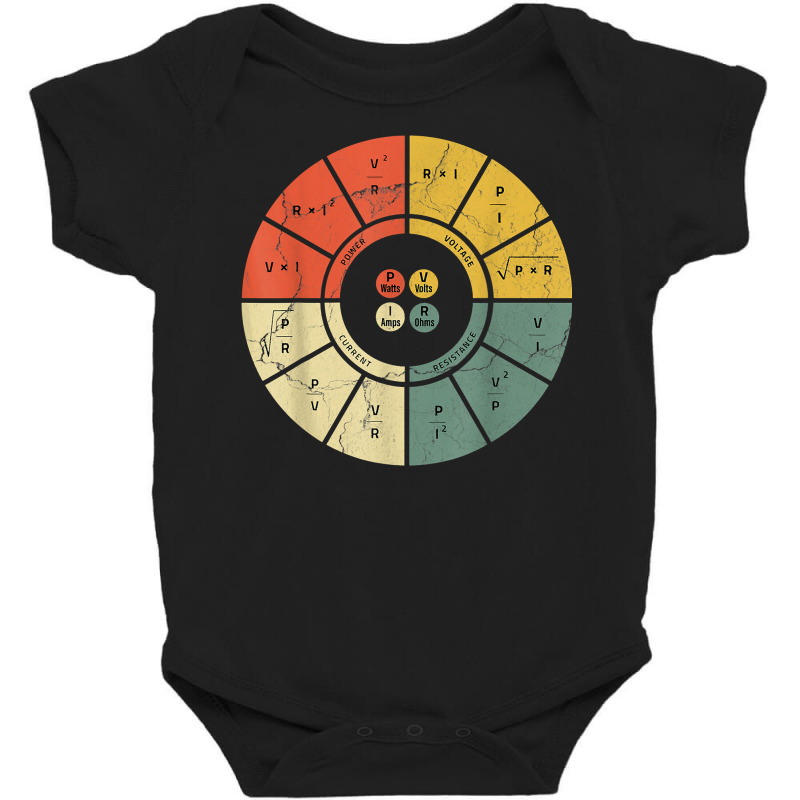 Vintage Ohms Law Diagram Electrical Electronics En Baby Bodysuit by lelionsuza | Artistshot