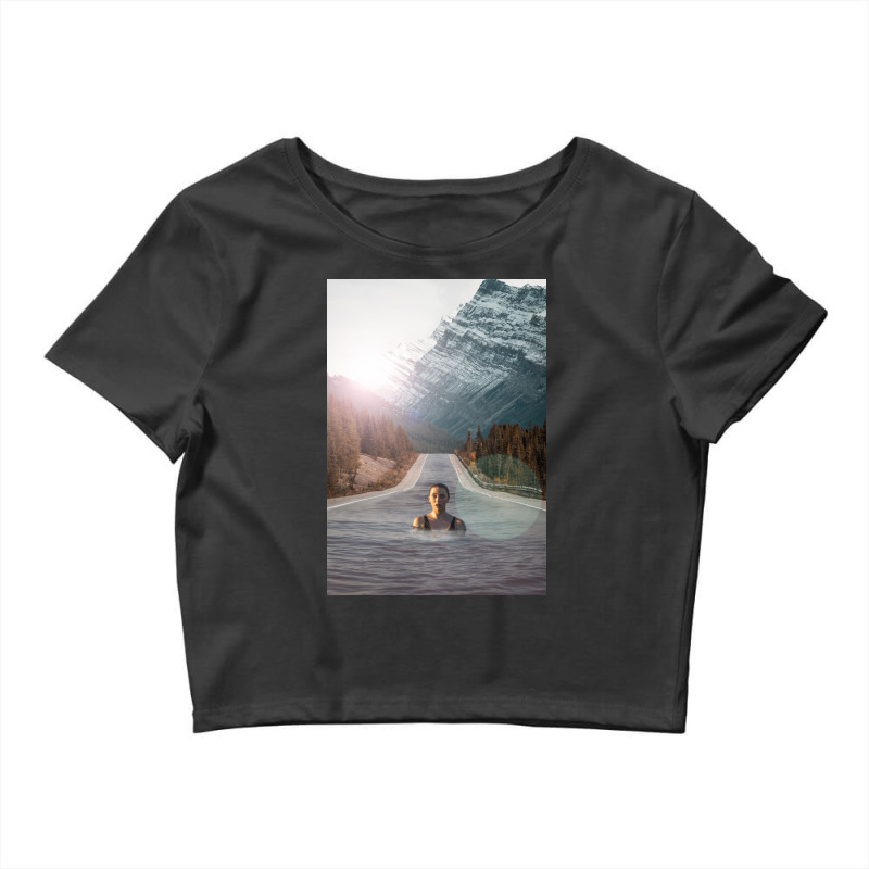 Mountain Guest Crop Top by omerpsd | Artistshot