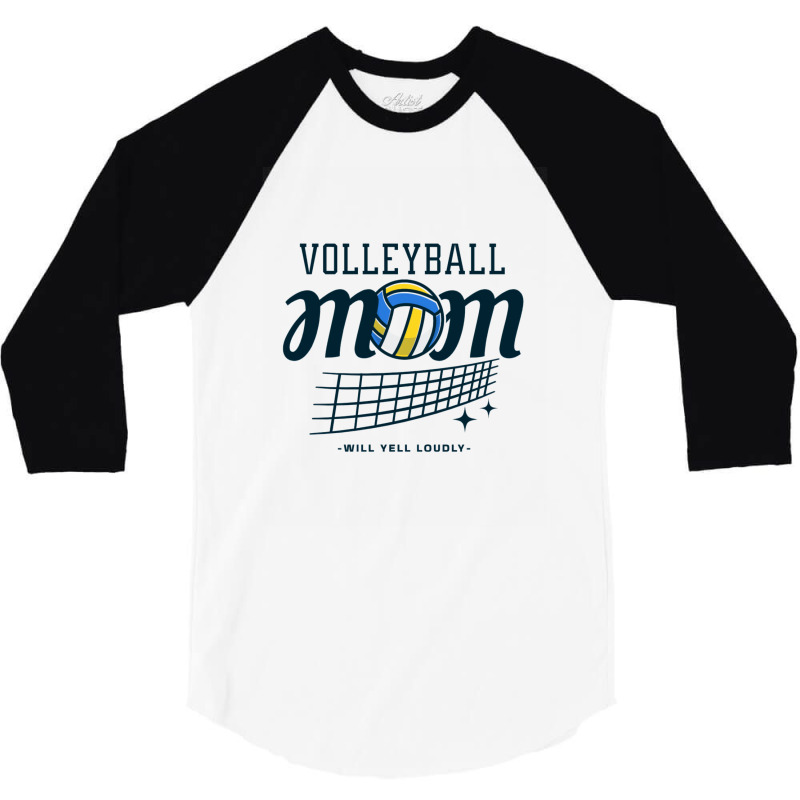 Voley Ball Mom Tumblr 3/4 Sleeve Shirt | Artistshot