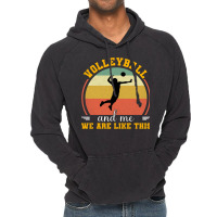 Volleyball And Me We Are Like This Aesthetic Vintage Hoodie | Artistshot