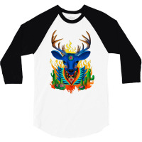 Third Eye Huichol Deer T Shirt 3/4 Sleeve Shirt | Artistshot