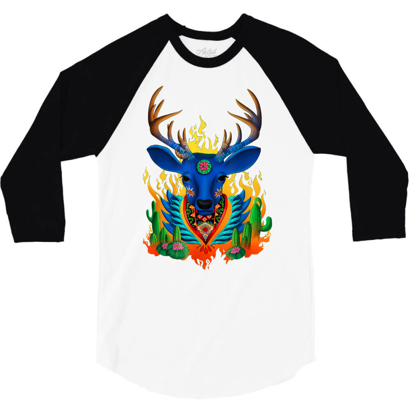 Third Eye Huichol Deer T Shirt 3/4 Sleeve Shirt | Artistshot