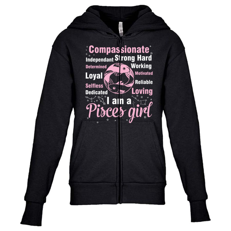 Compassionate Strong Hand Working Loving I Am A Pi Youth Zipper Hoodie by DonoArt | Artistshot