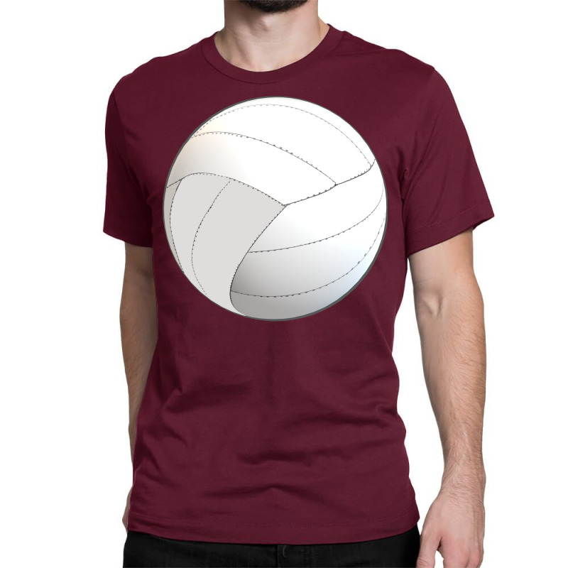 Volleyball Lovers Floating Volleyball White Backgr Classic T-shirt by lindeaucterr | Artistshot