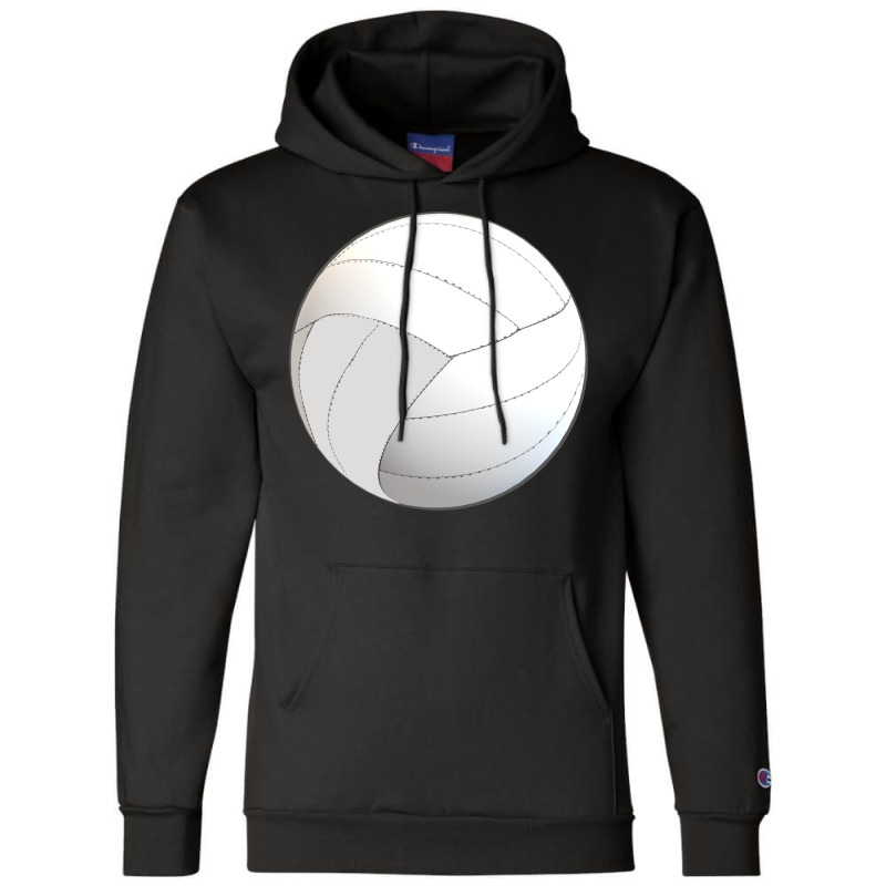 Volleyball Lovers Floating Volleyball White Backgr Champion Hoodie by lindeaucterr | Artistshot