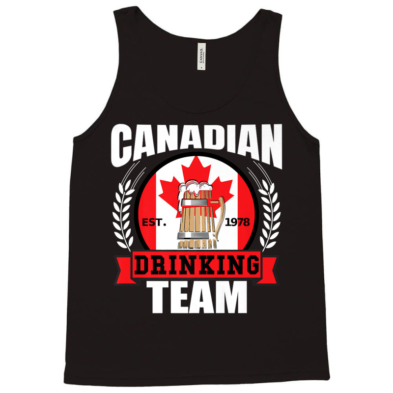 Canadian Drinking Team Funny Canada Flag Beer Part Tank Top | Artistshot