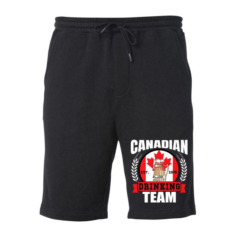 Canadian Drinking Team Funny Canada Flag Beer Part Fleece Short | Artistshot