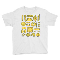 Pasta Noodles Spaghetti, Penne, Tortellini, Farfal Youth Tee | Artistshot