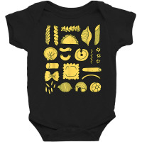 Pasta Noodles Spaghetti, Penne, Tortellini, Farfal Baby Bodysuit | Artistshot