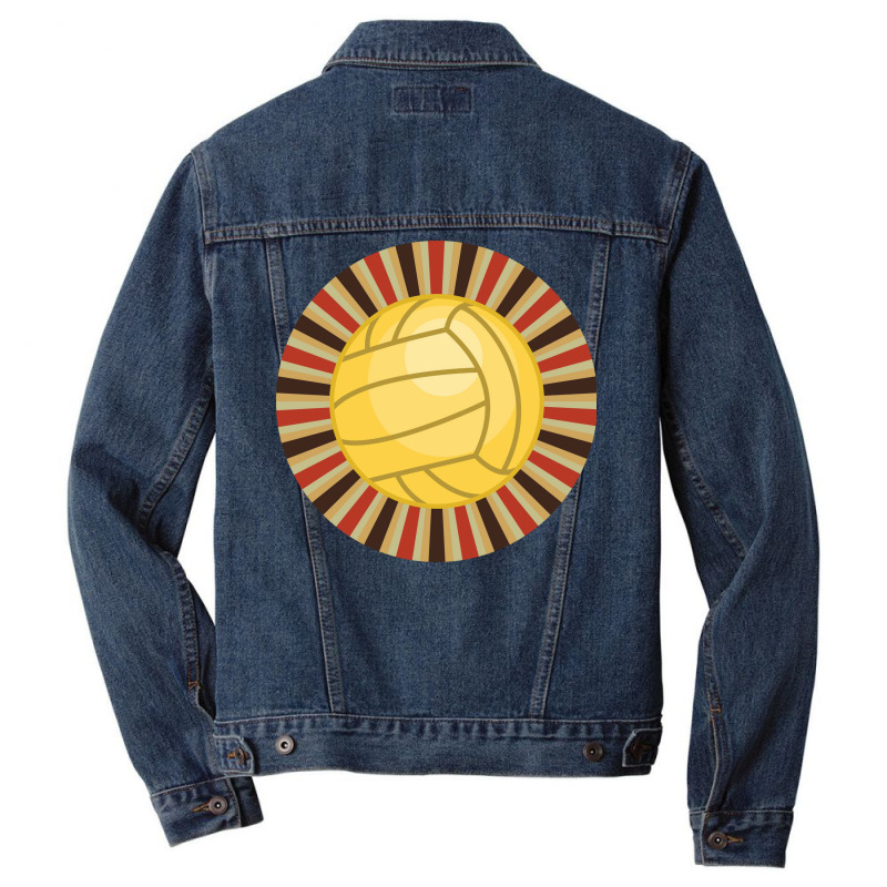 Volleyball Retro Cool Cute Men Denim Jacket | Artistshot