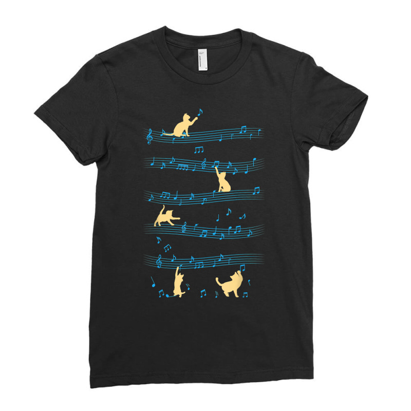 Cat Lover Instrumentalist Music Musician Musical I Ladies Fitted T-Shirt by corindu | Artistshot