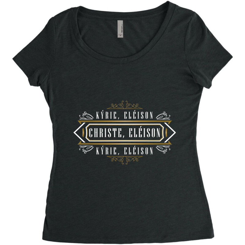 Kyrie Eleison Lord Christe Mercy Traditional Latin Women's Triblend Scoop T-shirt by riggli | Artistshot