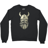 Uff Da Norwegian Quote Scandinavian Viking Helmet Crewneck Sweatshirt | Artistshot