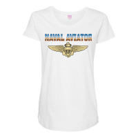 Fly Naval Aviator Classic Naval Officer Pilot Wing Maternity Scoop Neck T-shirt | Artistshot