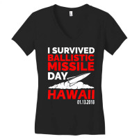 Hawaii Missile Alert T Shirt False Alarm Tee Women's V-neck T-shirt | Artistshot