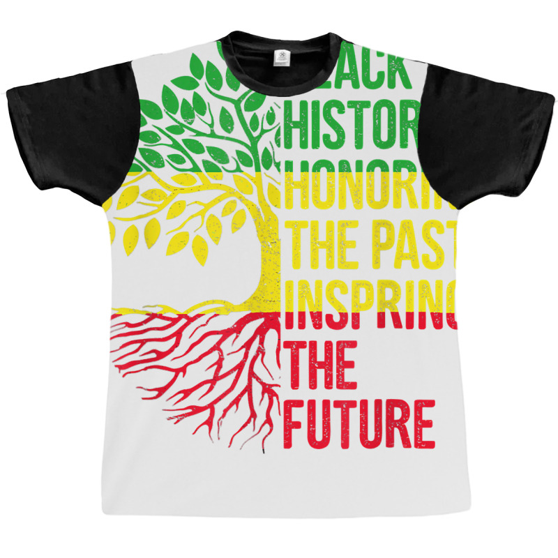 Honoring Past Inspiring Future Black History Month Graphic T-shirt | Artistshot