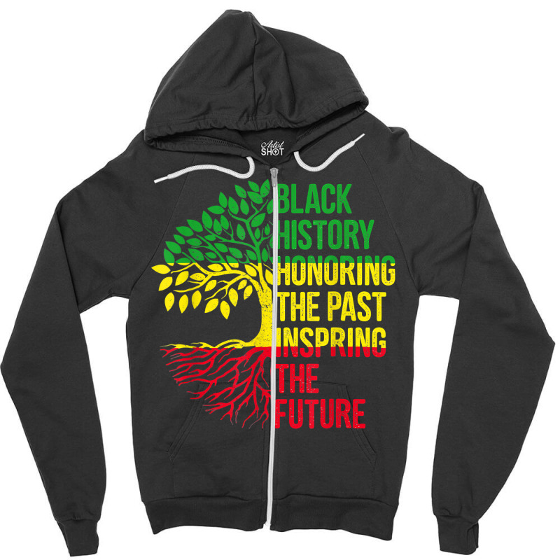 Honoring Past Inspiring Future Black History Month Zipper Hoodie | Artistshot