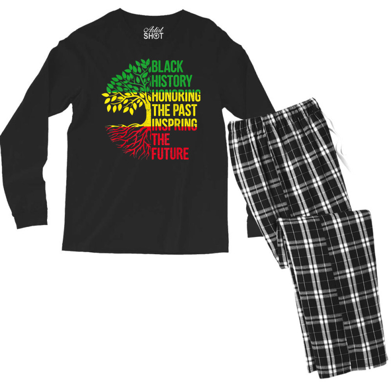 Honoring Past Inspiring Future Black History Month Men's Long Sleeve Pajama Set | Artistshot