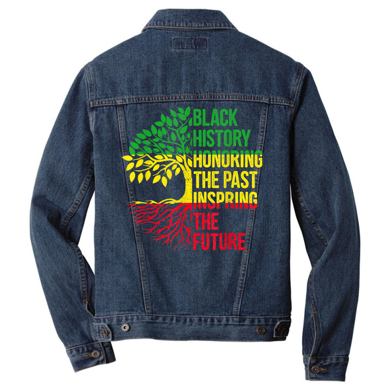 Honoring Past Inspiring Future Black History Month Men Denim Jacket | Artistshot