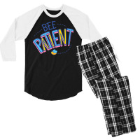 Bee Patient Music Men's 3/4 Sleeve Pajama Set | Artistshot