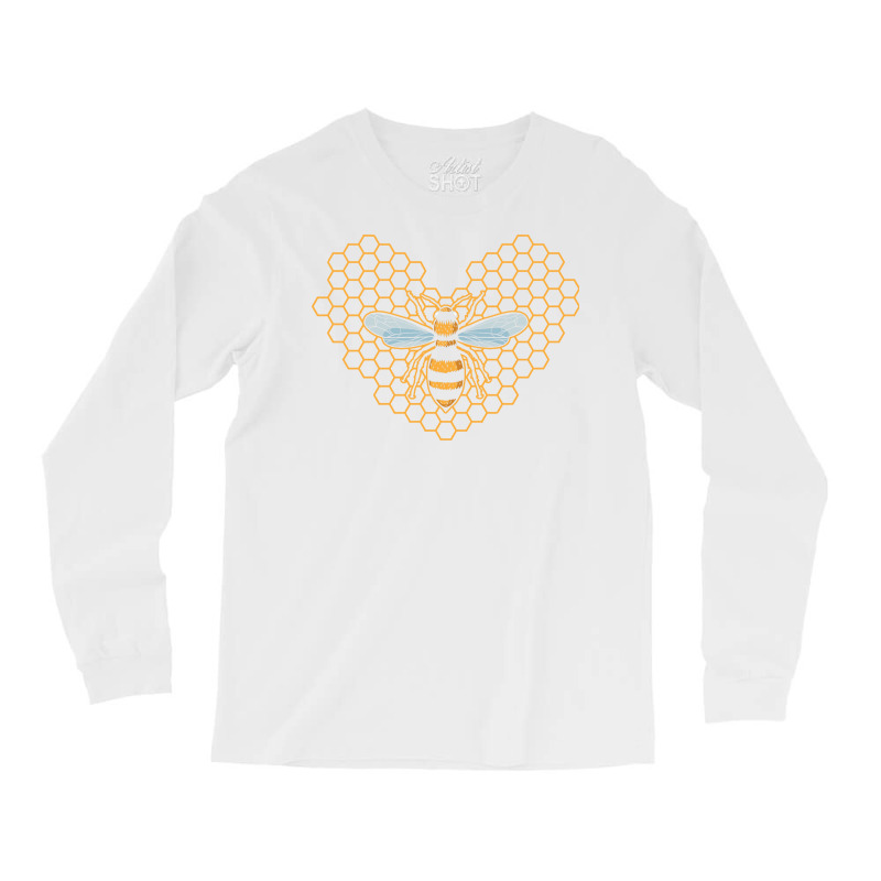 Beekeeper Bees Honeycomb Heart Honey Quote Long Sleeve Shirts by reuletrevere8 | Artistshot