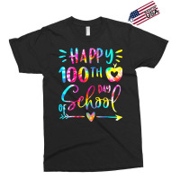 Tie Dye Happy 100th Day Of School Teacher Student Exclusive T-shirt | Artistshot