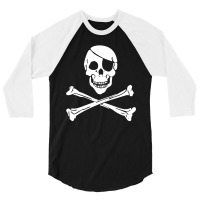 Skull Crossbones 3/4 Sleeve Shirt | Artistshot