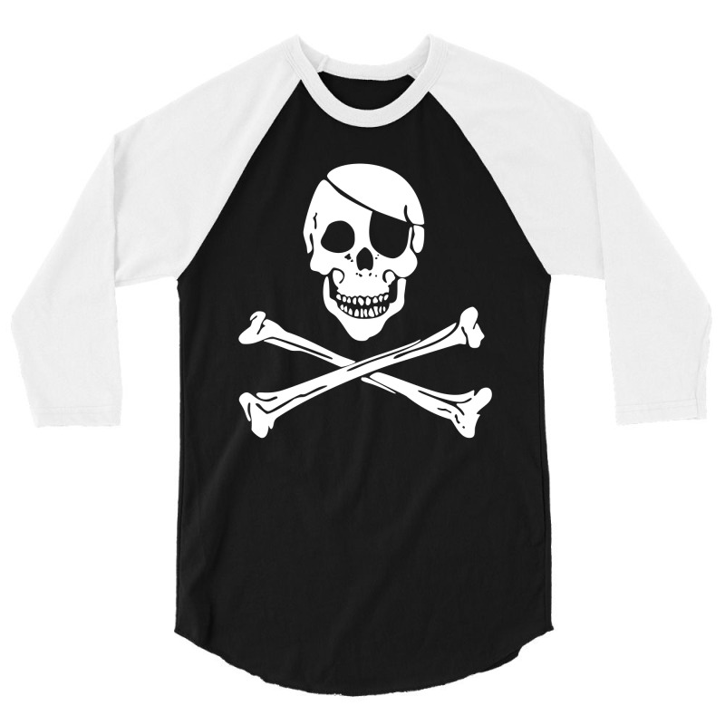 Skull Crossbones 3/4 Sleeve Shirt | Artistshot