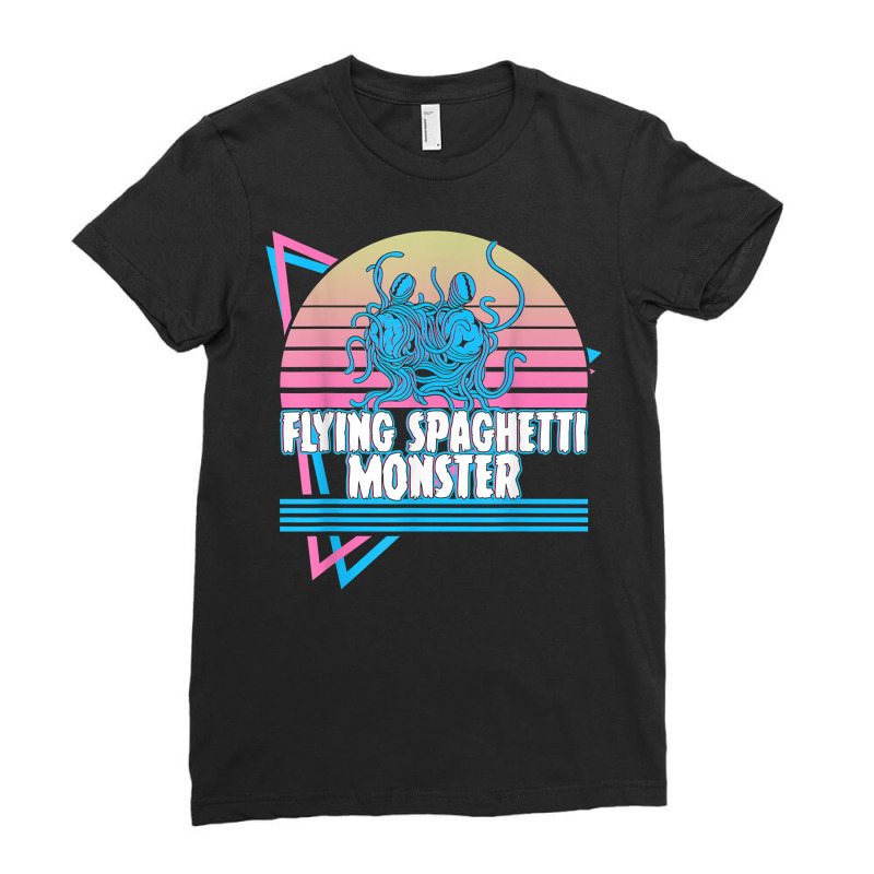 Flying Spaghetti Monster Pastafari Fsm Atheist Ret Ladies Fitted T-Shirt by chomibe | Artistshot