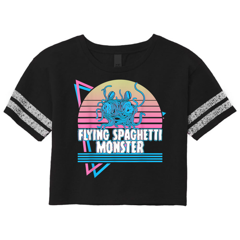 Flying Spaghetti Monster Pastafari Fsm Atheist Ret Scorecard Crop Tee by chomibe | Artistshot