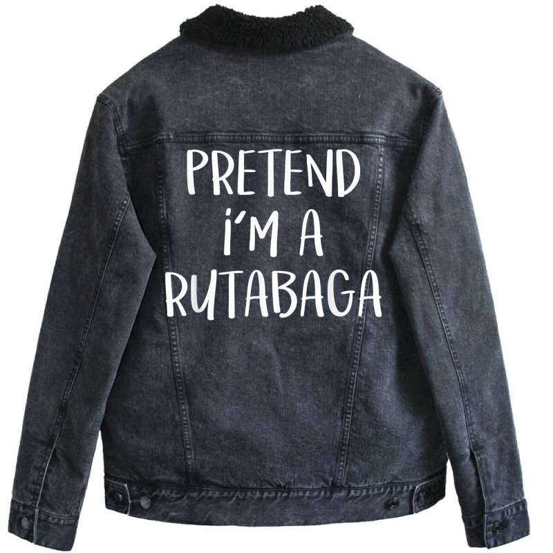 Pretend I'm A Rutabaga Costume Funny Food Hallowee Unisex Sherpa-lined Denim Jacket | Artistshot