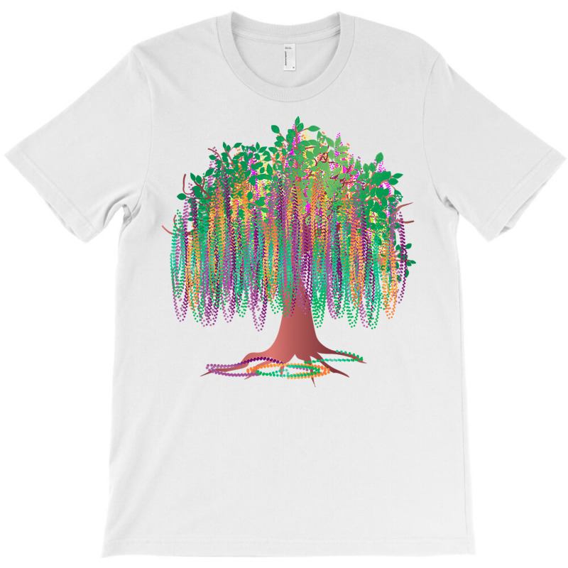 Mardi Gras Tree Beads New Orleans 2023 Watercolor T-shirt | Artistshot