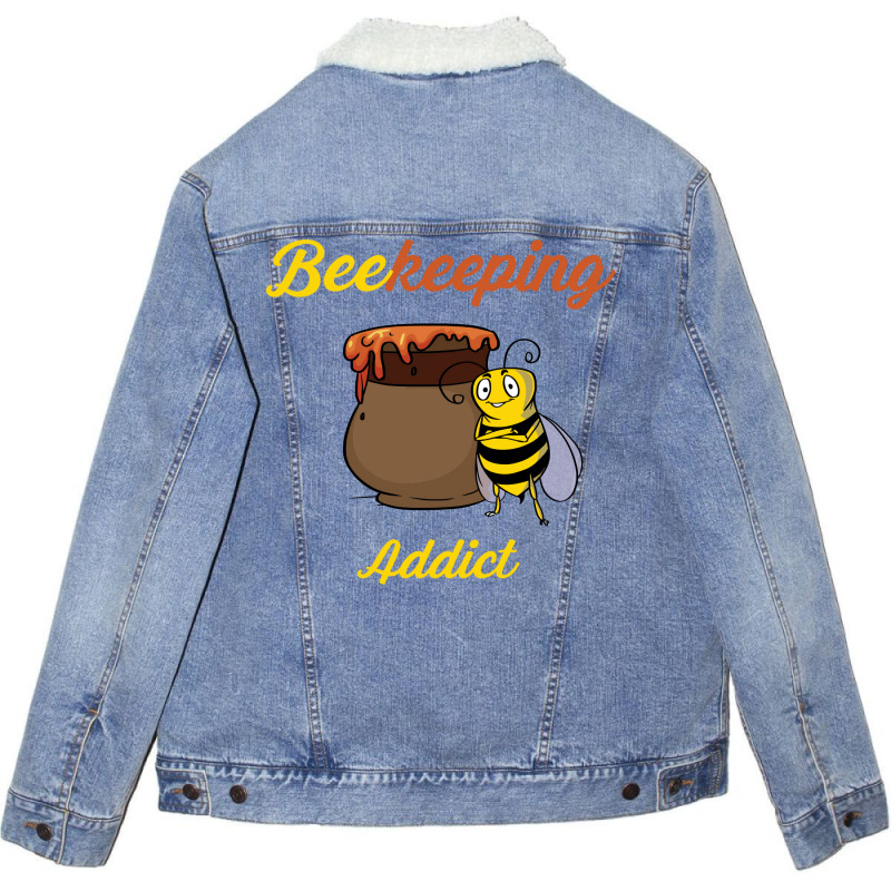 Beekeeping Honey Bee Beekeeper Pollination Aesthet Unisex Sherpa-Lined Denim Jacket by reuletrevere8 | Artistshot