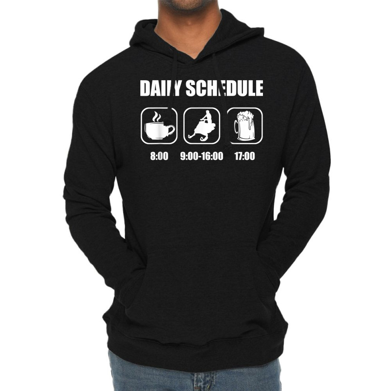 Snowmobile Sledding Snow   Daily Schedule Snowmobi Lightweight Hoodie | Artistshot