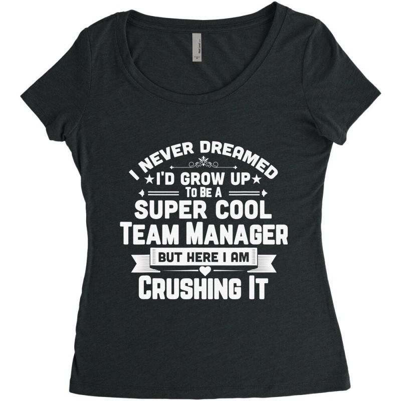 Super Cool Team Manager Funny Golf Swim Women's Triblend Scoop T-shirt by lauUPTEES | Artistshot