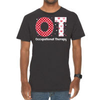 Occupational Therapy Valentines Day Design Cool Ot Vintage T-shirt | Artistshot