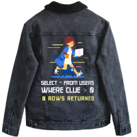 Womens Database Administrator Dba Sql Funny Dba Sh Unisex Sherpa-lined Denim Jacket | Artistshot