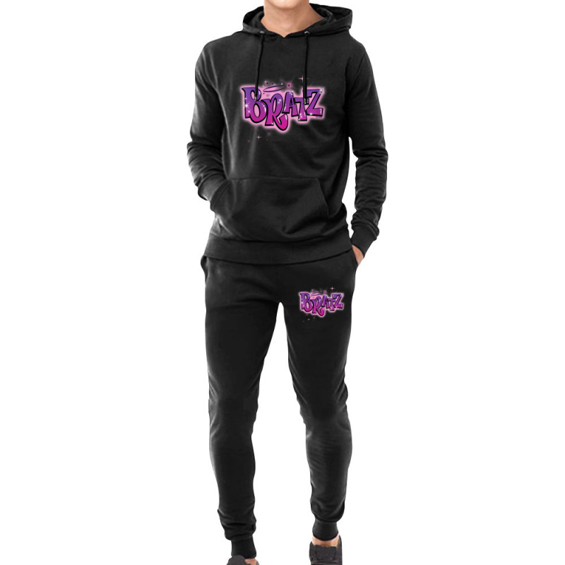 Limited Edition Womens Bratz Pink Purple Sparkle V Hoodie & Jogger