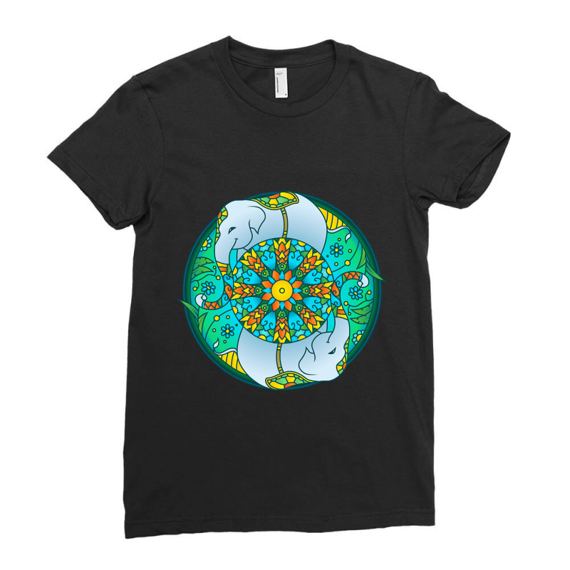 Hot Trend Elephant Mandala Ladies Fitted T-Shirt by Duongthithanh75 | Artistshot